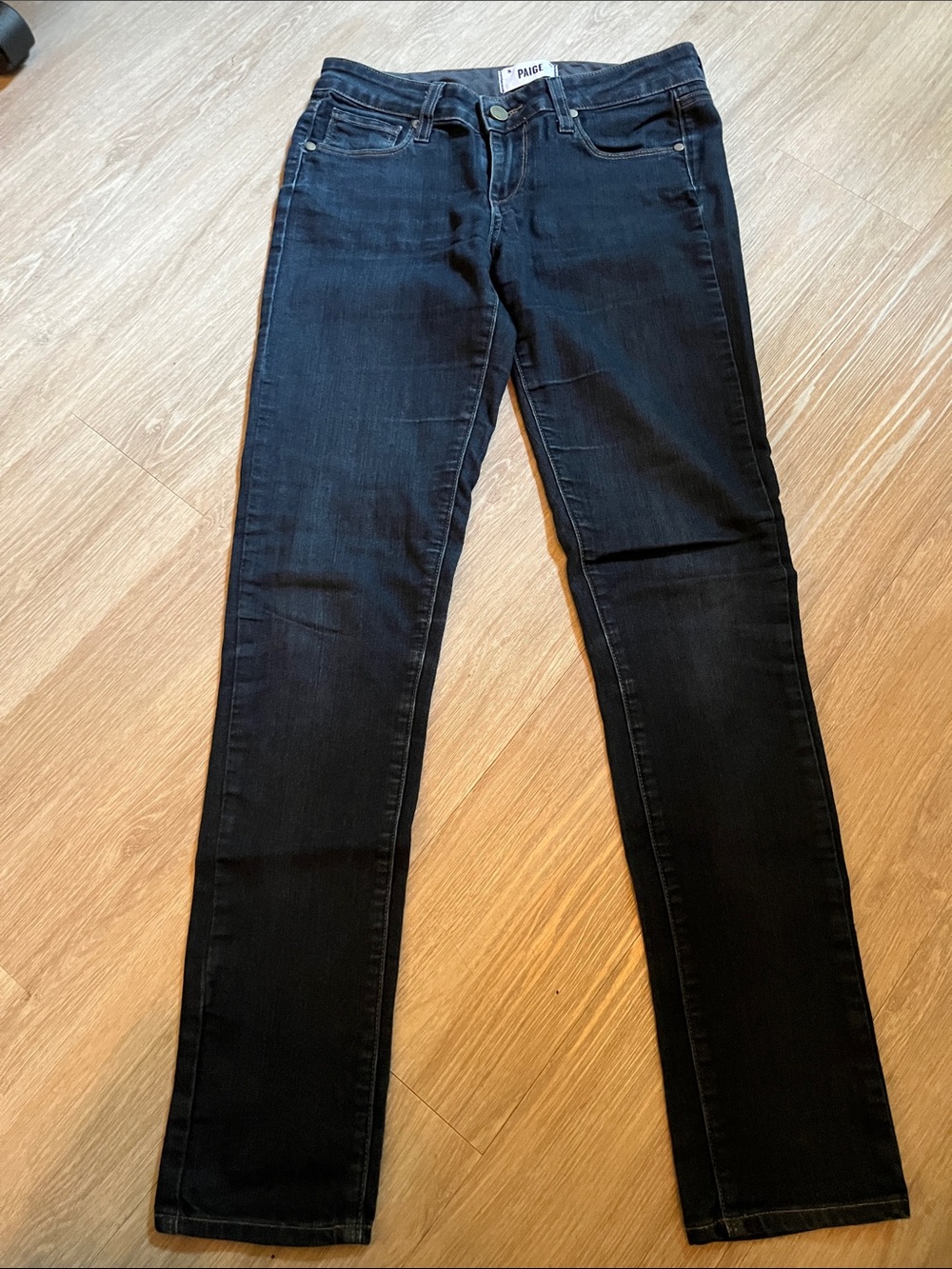 PAIGE Black Skinny Jeans - Dark Wash